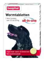 Beaphar wormtabletten all-in-one hond 2.5-20kg  2 tabl