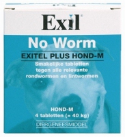 No worm Exitel plus hond vanaf 0,5 kg  4 tabl