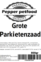 Grote parkietenzaad 800 gr.